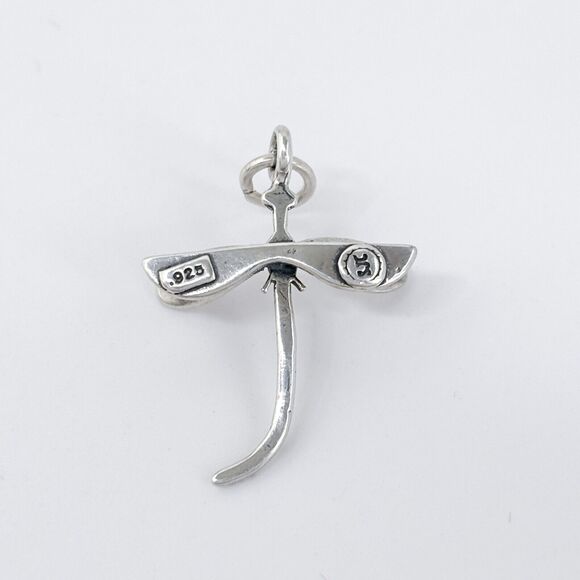 Vintage SJC Sterling Silver 925 Dragonfly Pendant - Picture 4 of 6